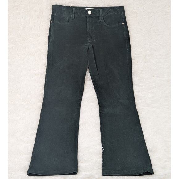 Frame Le Mini Boot Corduroy Jeans Pants Hunter Green Size 30 - Picture 12 of 13